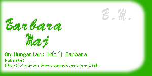 barbara maj business card